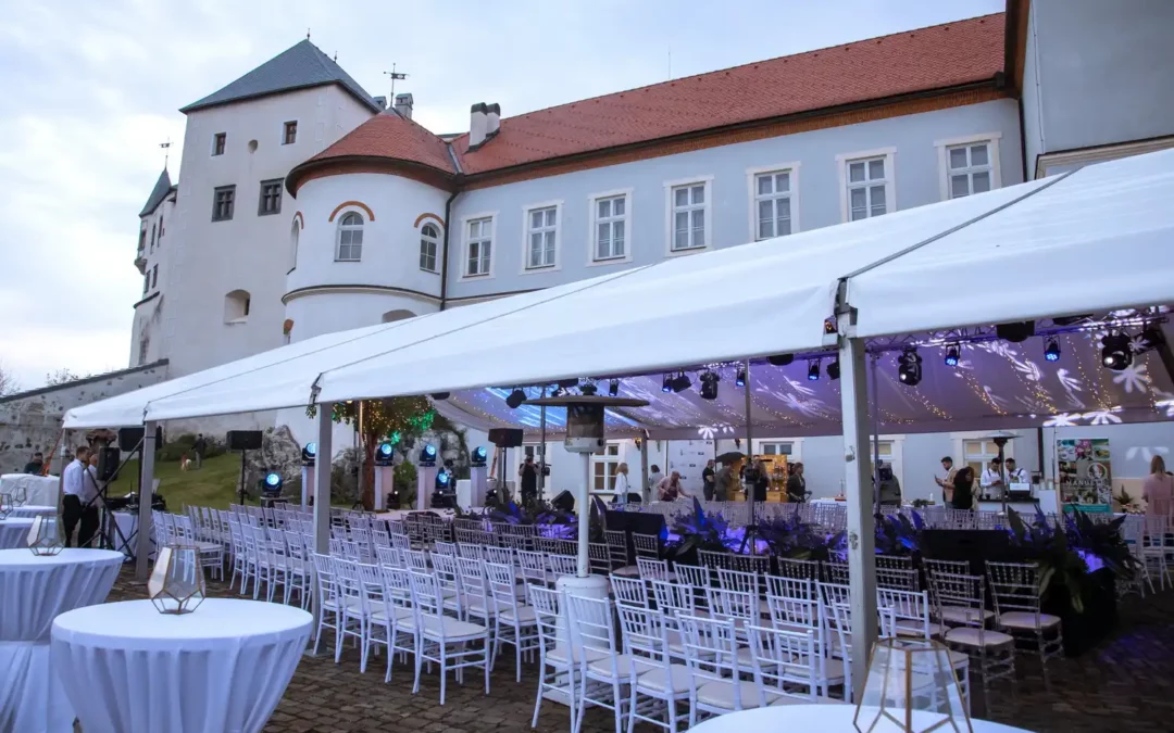 Atmósféra hradnej módnej prehliadky